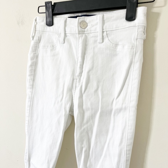 Hollister High Rise White Denim Jean Jegging Size 00 (23) - Picture 4 of 10